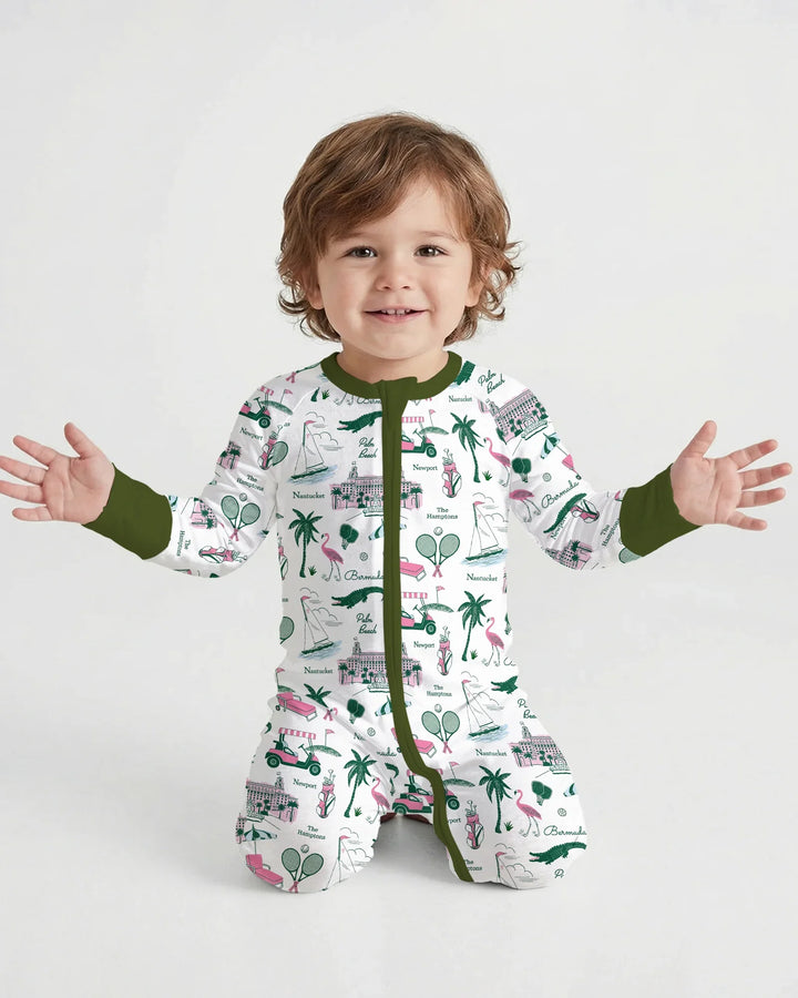 Preppy Palm Getaway Bamboo Convertible Zippy