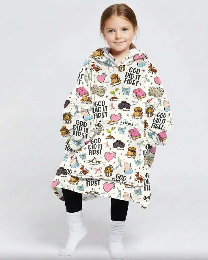 God Did It First Wearable Bamboo Blanket Hoodie