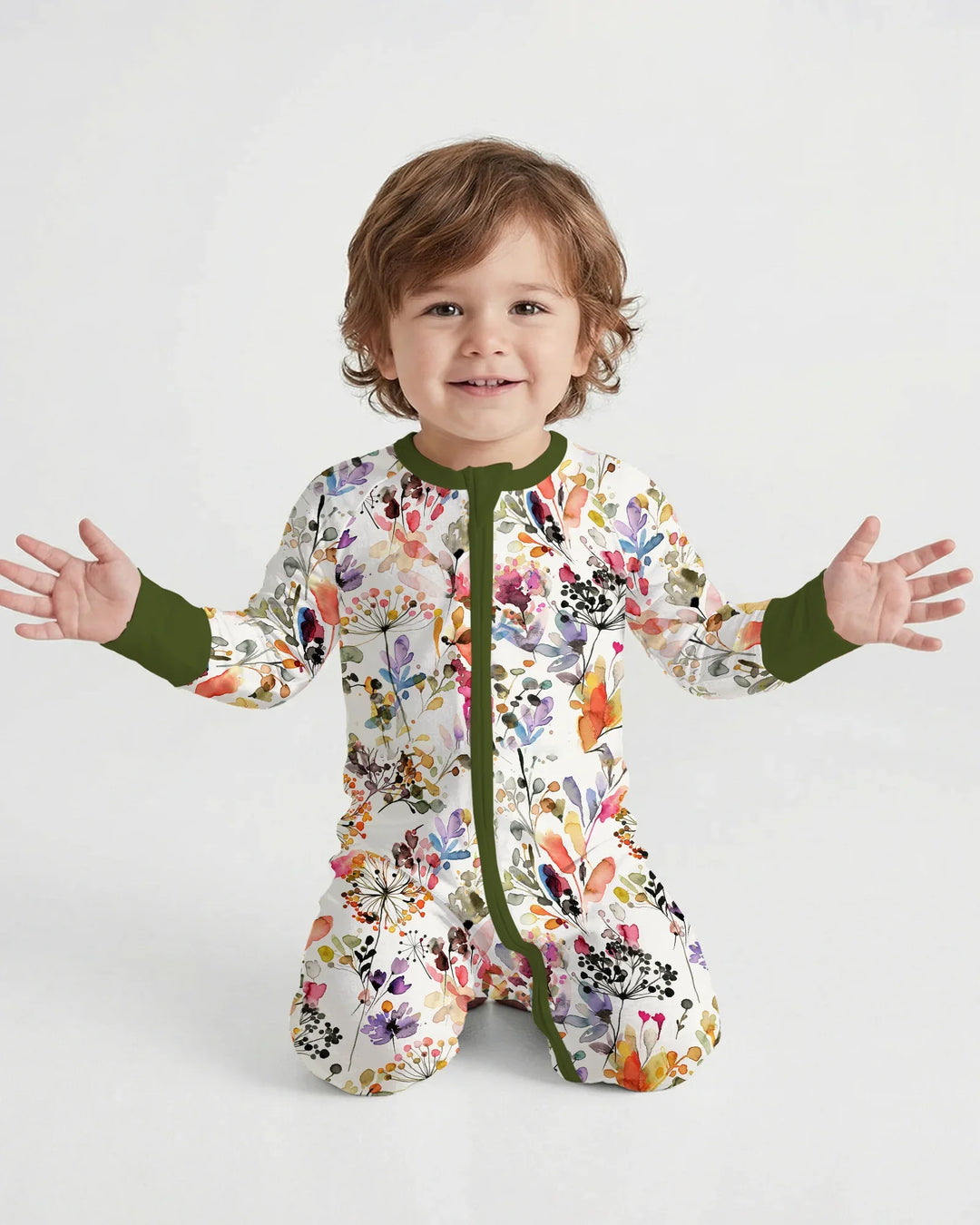 Wildflower Watercolor Garden Bamboo Convertible Zippy
