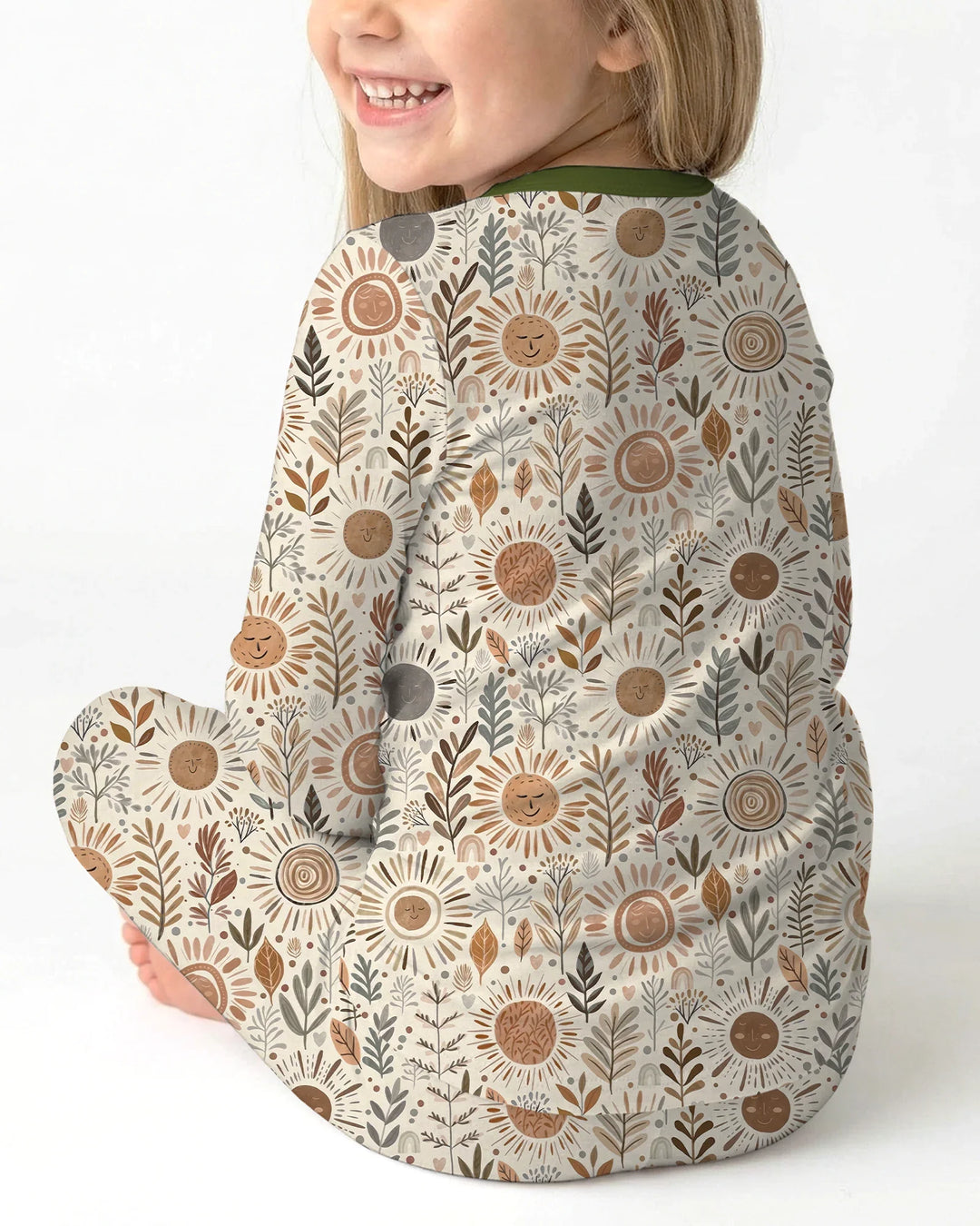 Boho Sunshine Garden Bamboo Two Piece Long Sleeve Pajama Set