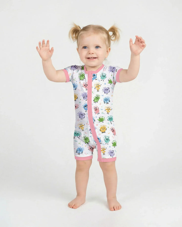Positive Affirmations Bamboo Shorty Zippy