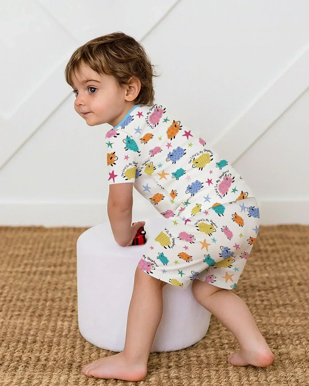 The Lord Is My Shepherd Bamboo Two Piece Short Sleeve Shorts Pajama Set