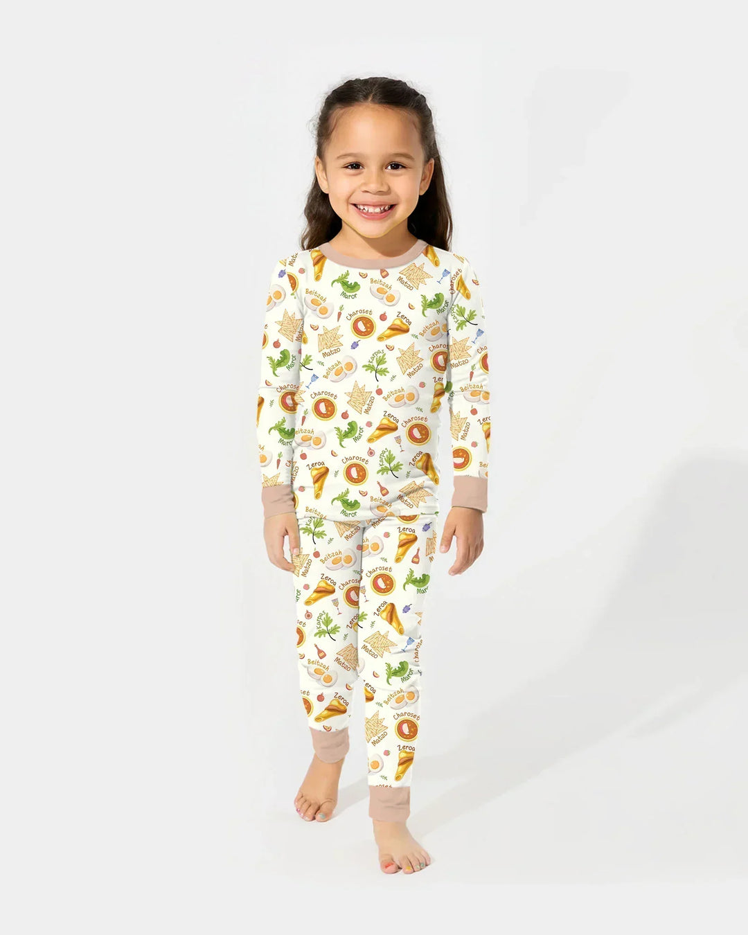 Happy Passover Family Matching Bamboo Two Piece Long Sleeve Pajama Set