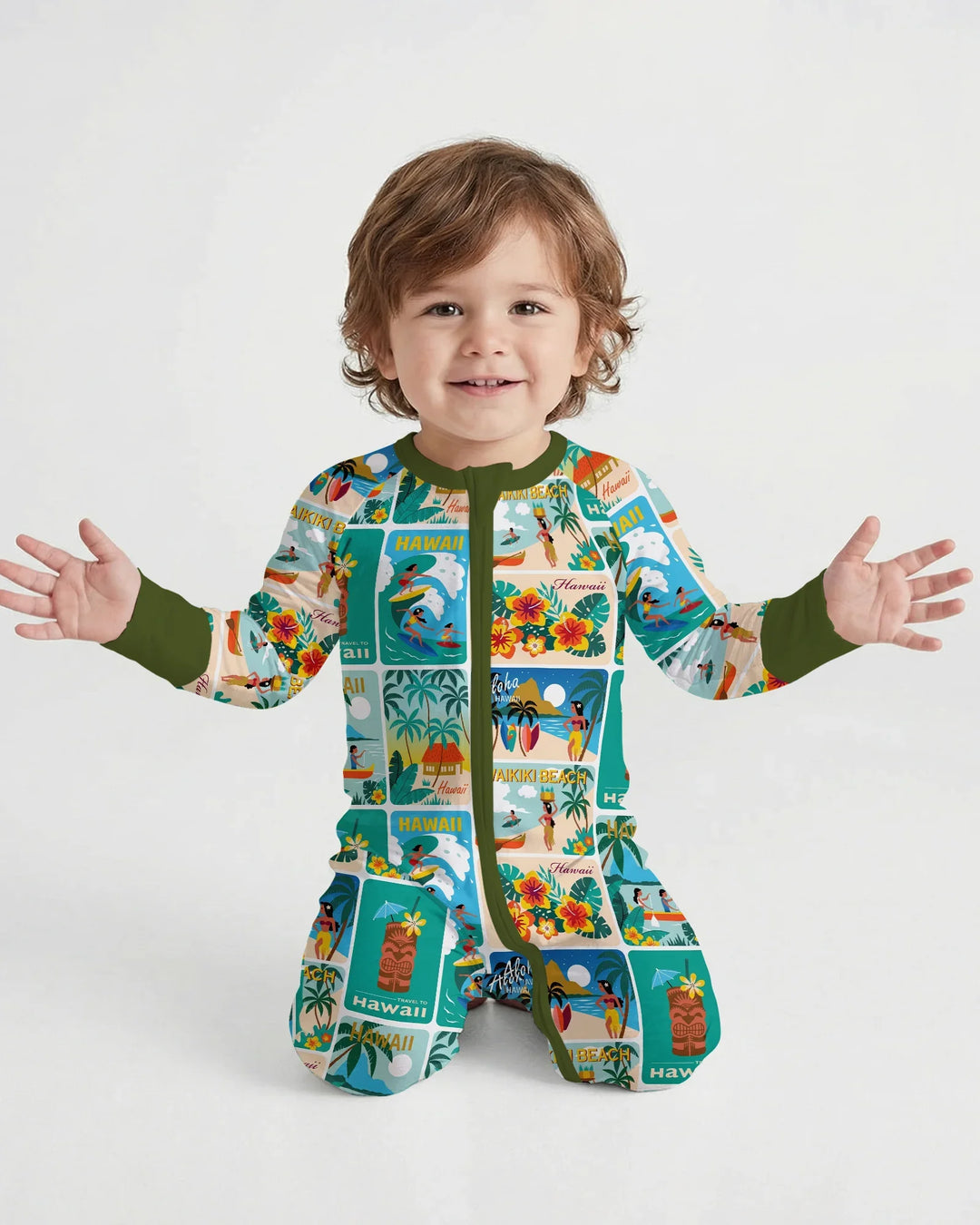 Aloha Postcard Paradise Bamboo Convertible Zippy