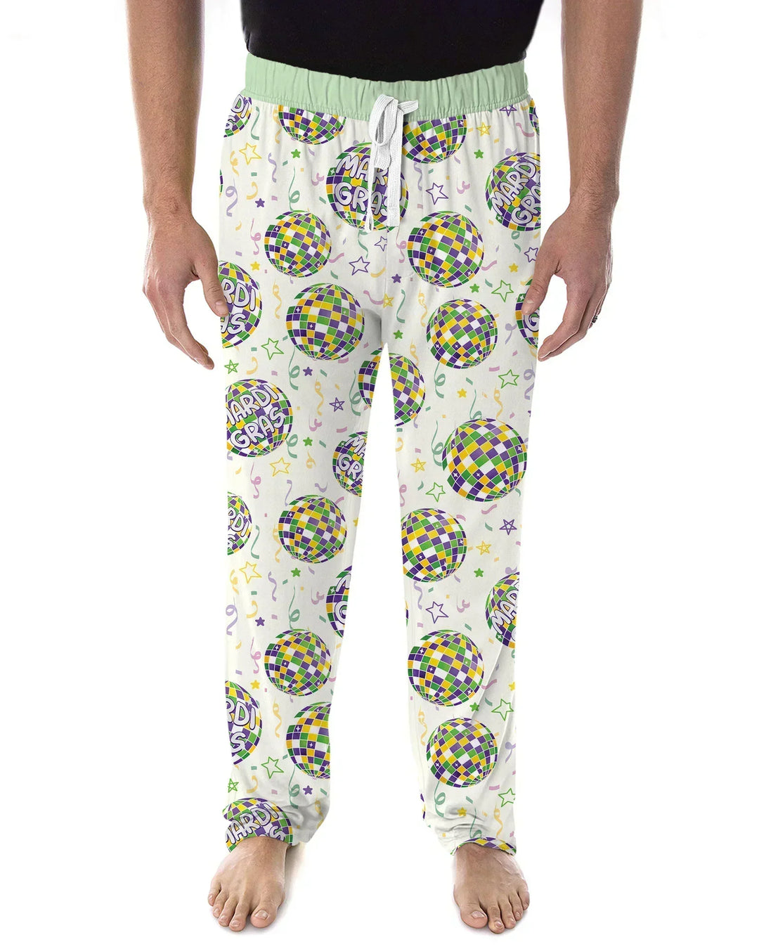 Mardi Gras Disco Ball Bamboo Men's Pajama Set