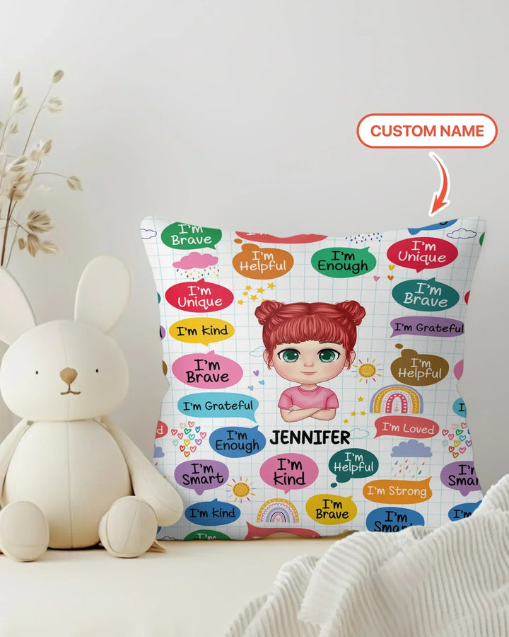 Personalized I'm Kind I'm Brave Bamboo Pillow Case