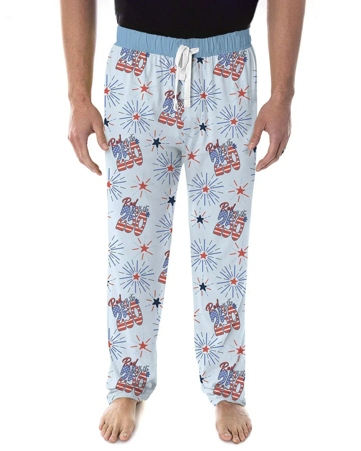 Red White and 250th Anniversary Bamboo Men's Pajama Set