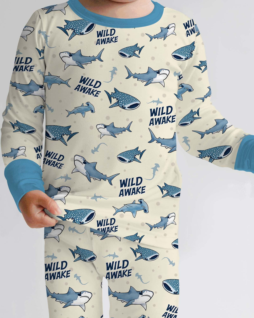 Wide Awake Matching Daddy & Me Bamboo Two Piece Long Sleeve Pajama Set