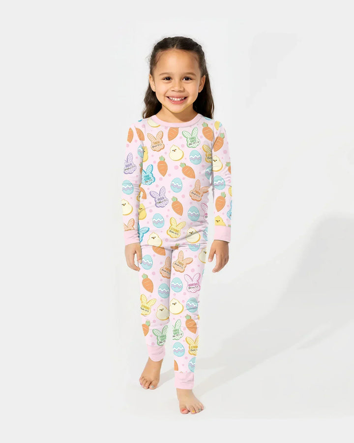 Easter Christian Bunny Bamboo Two Piece Long Sleeve Pajama Set