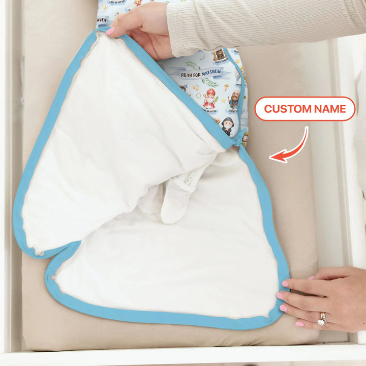 Holy Saints of Heaven Custom Name Bamboo Sleep Bag
