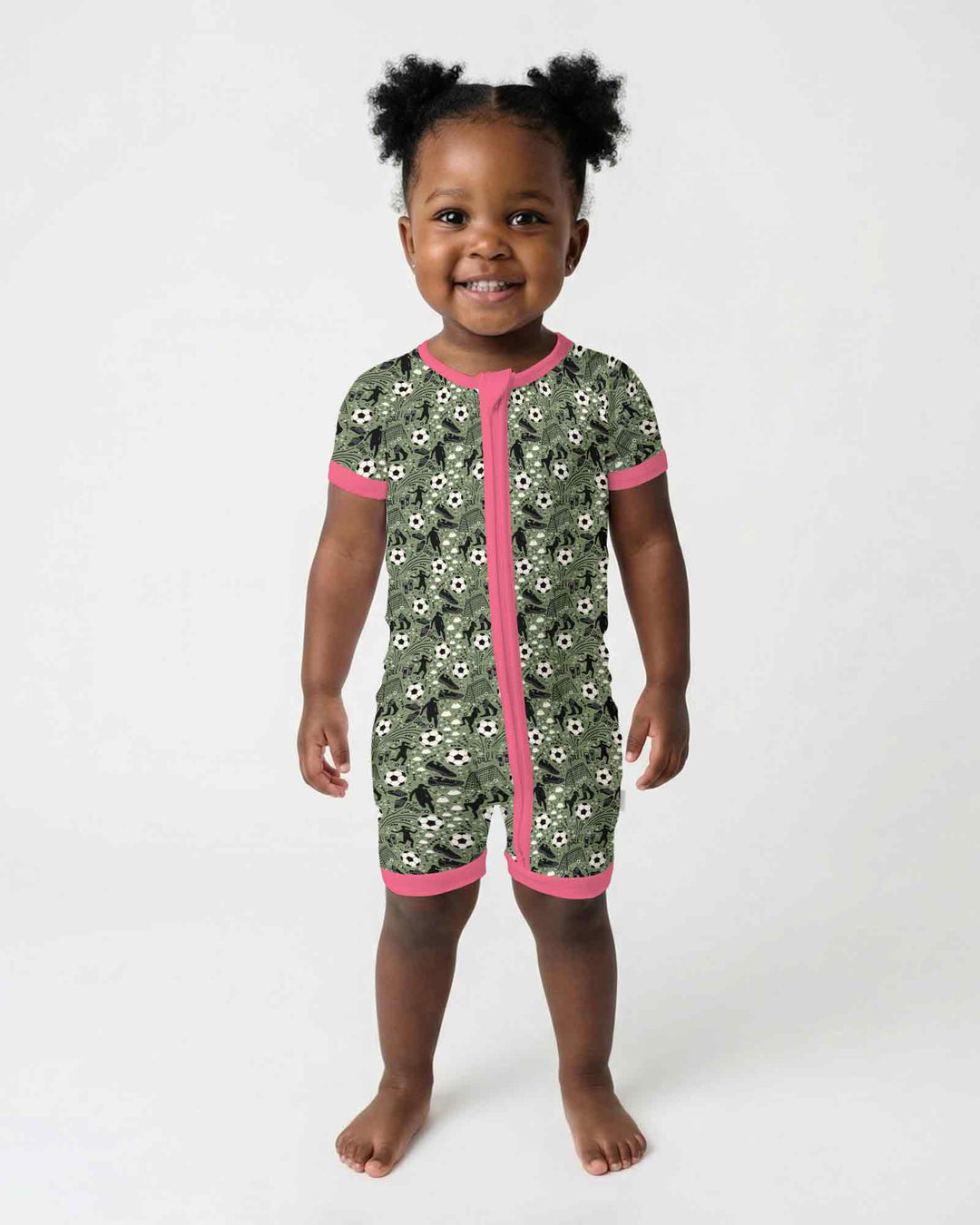 Sage Green Soccer Dreams Bamboo Shorty Zippy