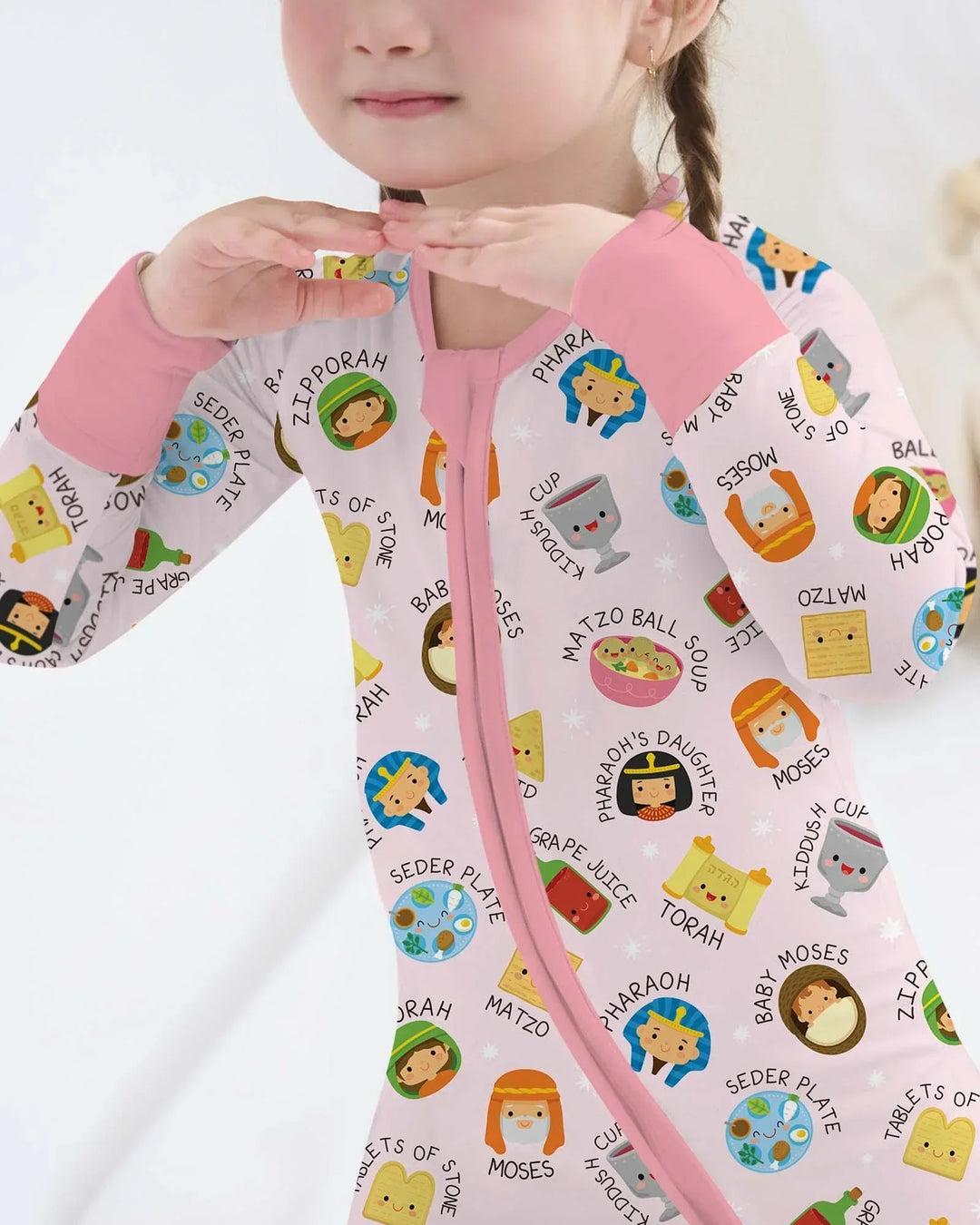Cute Passover Characters Bamboo Convertible Zippy