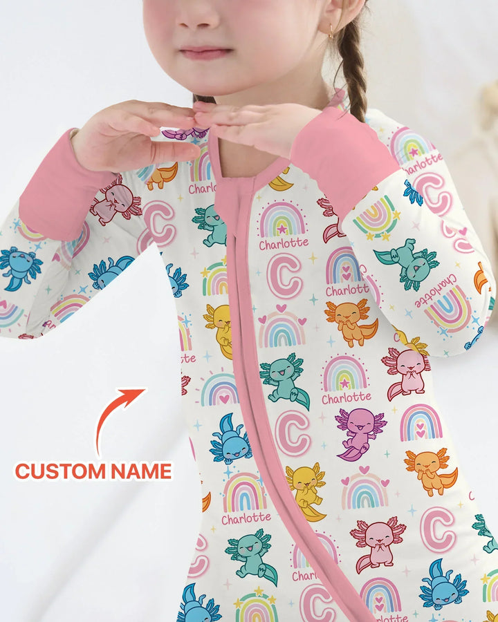 Axololt Custom Name Bamboo Convertible Zippy