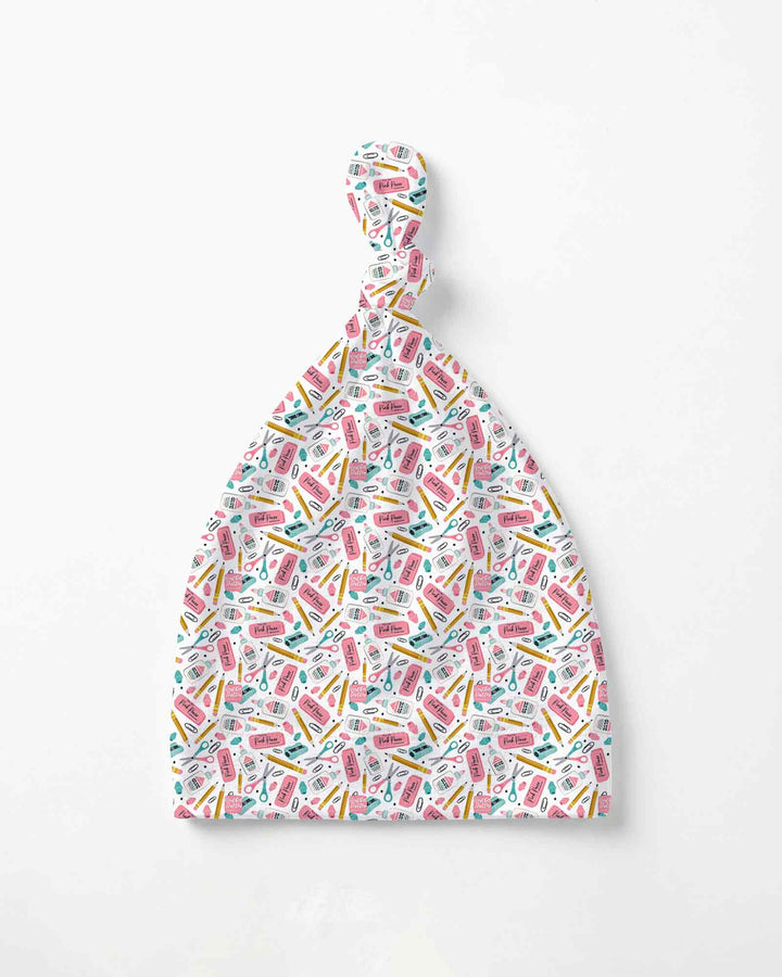 Pink Power School Supplies Bamboo Knotted Hat