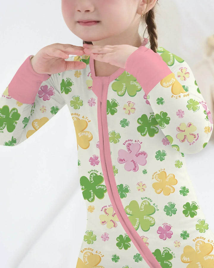 Shamrocks Print St. Patrick's Day Bamboo Convertible Zippy