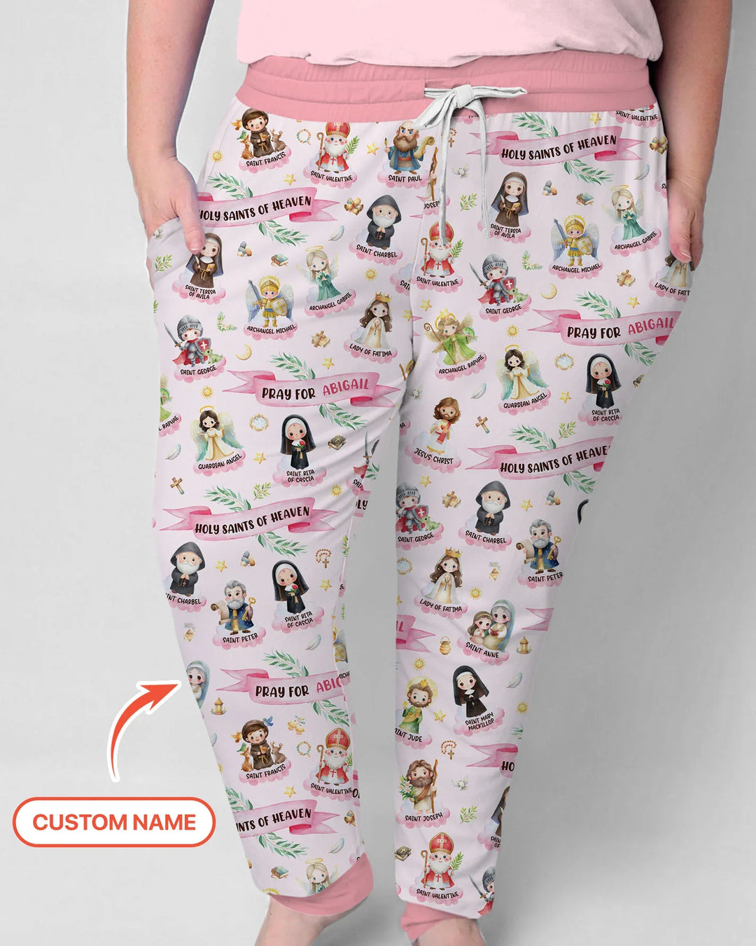 Holy Saints of Heaven Custom Name Bamboo Women Pajama Set