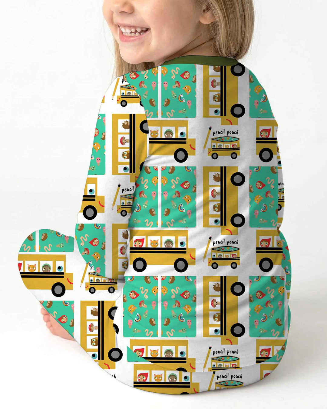 School Bus Adventures Bamboo Two Piece Long Sleeve Pajama Set
