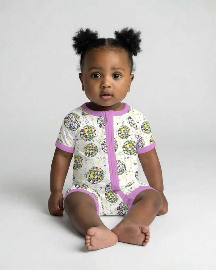 Mardi Gras Disco Ball Bamboo Shorty Zippy
