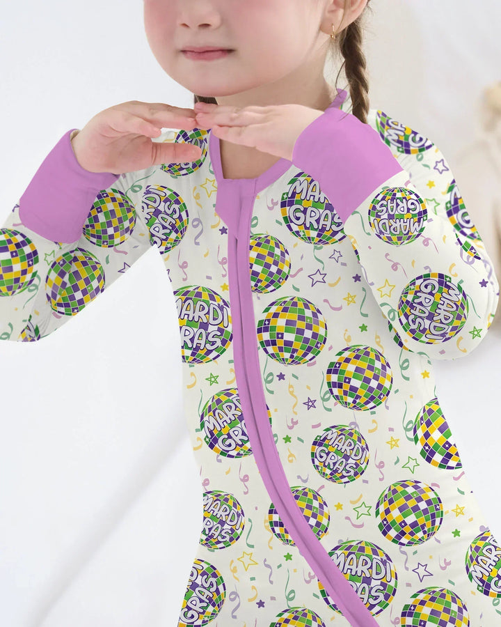 Mardi Gras Disco Ball Bamboo Convertible Zippy