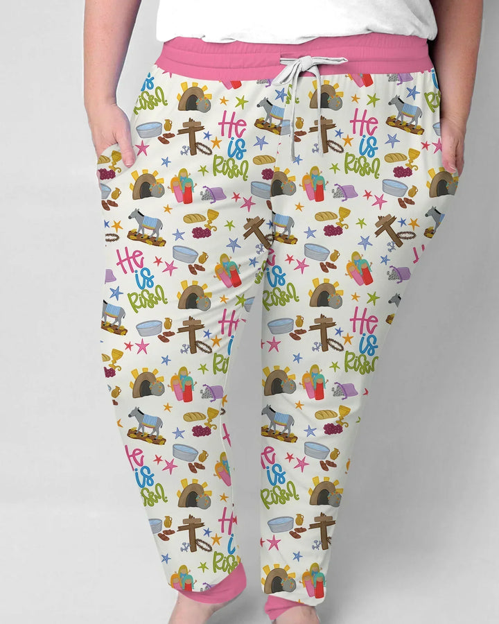 Bible Story Easter Family Matching Bamboo Women Pajama Set