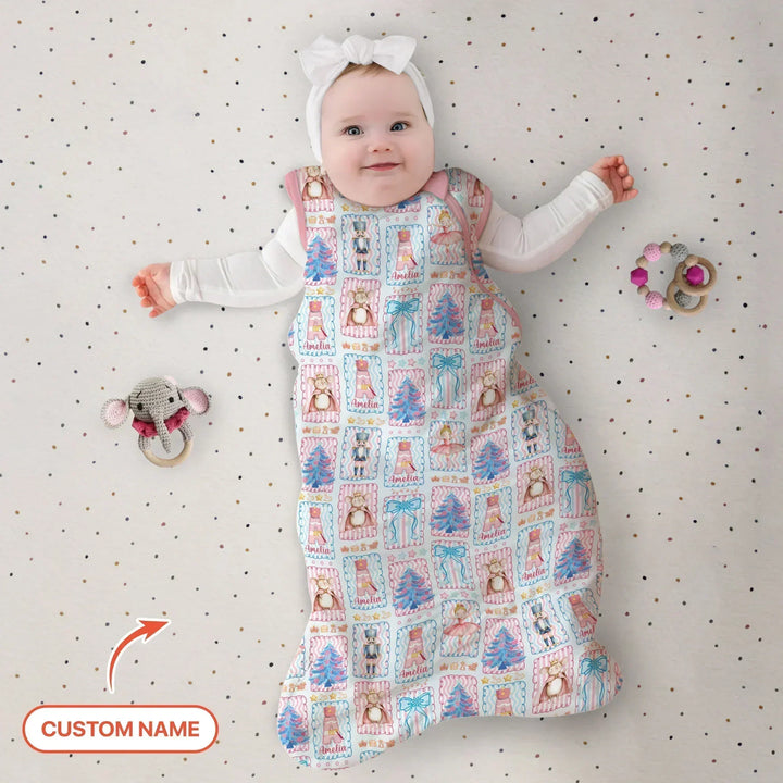 Custom Name Nutcracker Wonderland Bamboo Sleep Bag