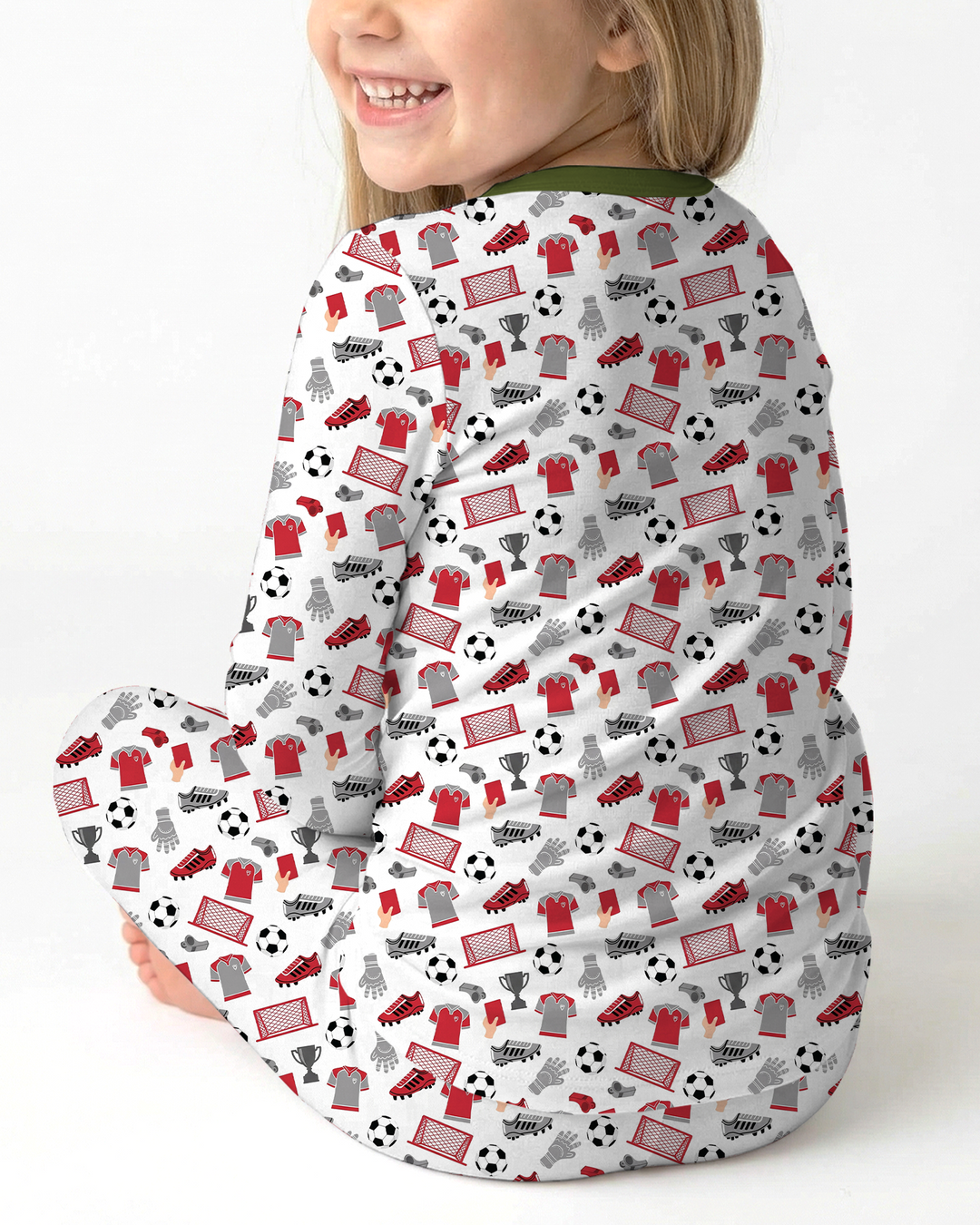 Soccer Gear Bamboo Two Piece Long Sleeve Pajama Set