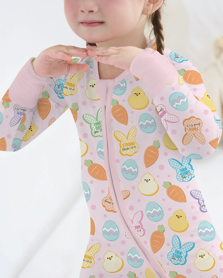 Easter Christian Bunny Bamboo Convertible Zippy