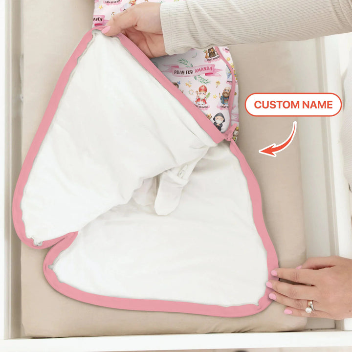 Holy Saints of Heaven Custom Name Bamboo Sleep Bag