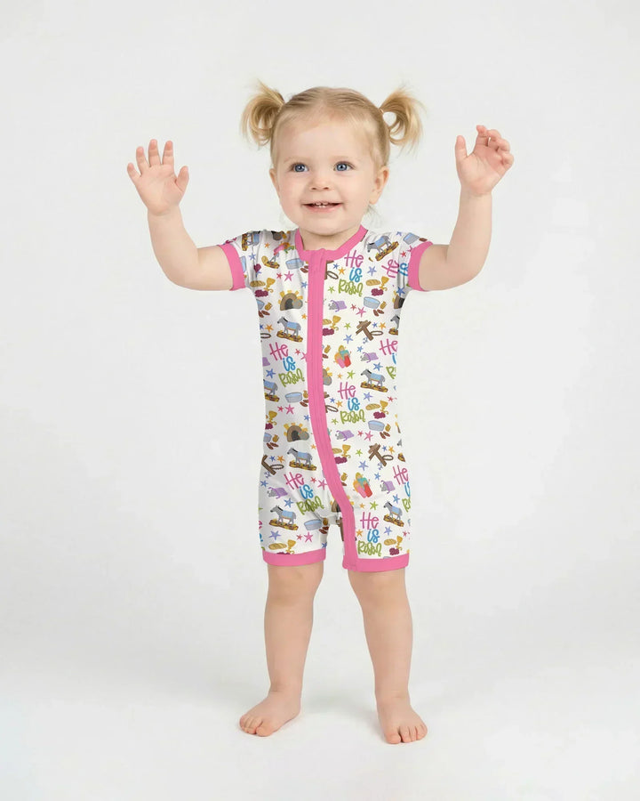 Bible Story Easter Family Matching Bamboo Shorty Zippy