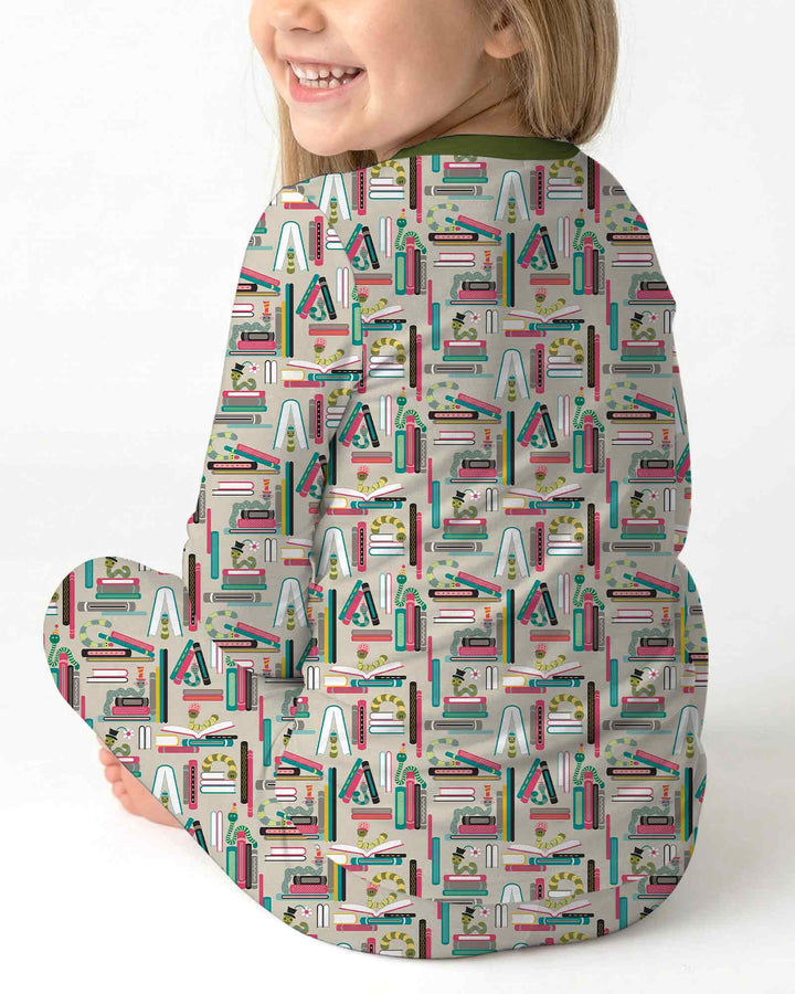 Bookworm Adventures Bamboo Two Piece Long Sleeve Pajama Set