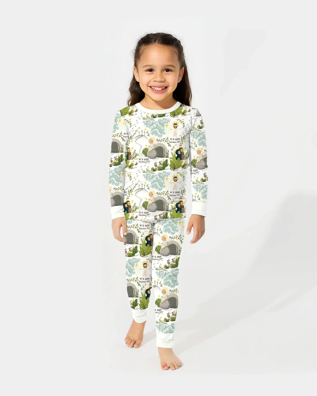 He Is Risen Bamboo Two Piece Long Sleeve Pajama Set