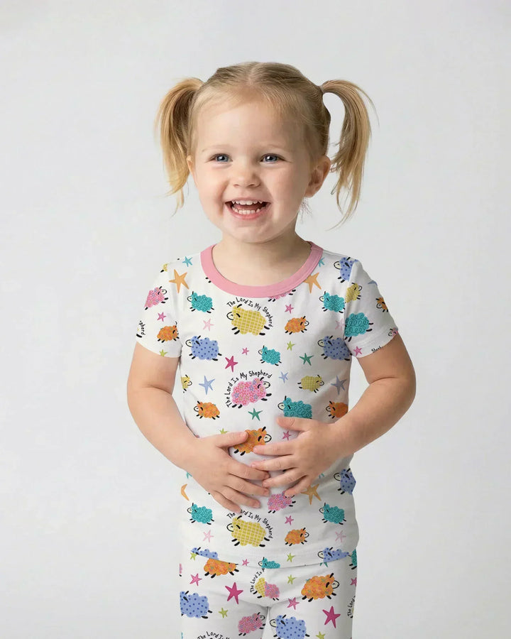 The Lord Is My Shepherd Bamboo Two Piece Short Sleeve Pajama Set
