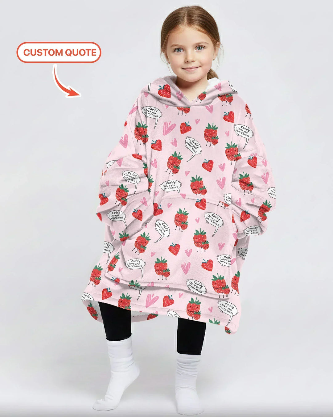 I love you berry much Bamboo Blanket Hoodie