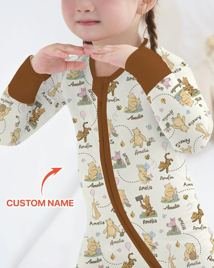 Once Upon A Bear Custom Name Bamboo Convertible Zippy