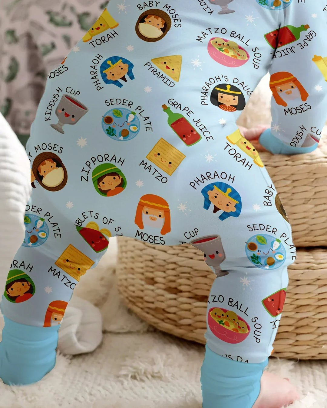 Cute Passover Characters Bamboo Convertible Zippy