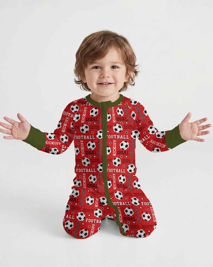Red Soccer Ball Bamboo Convertible Zippy