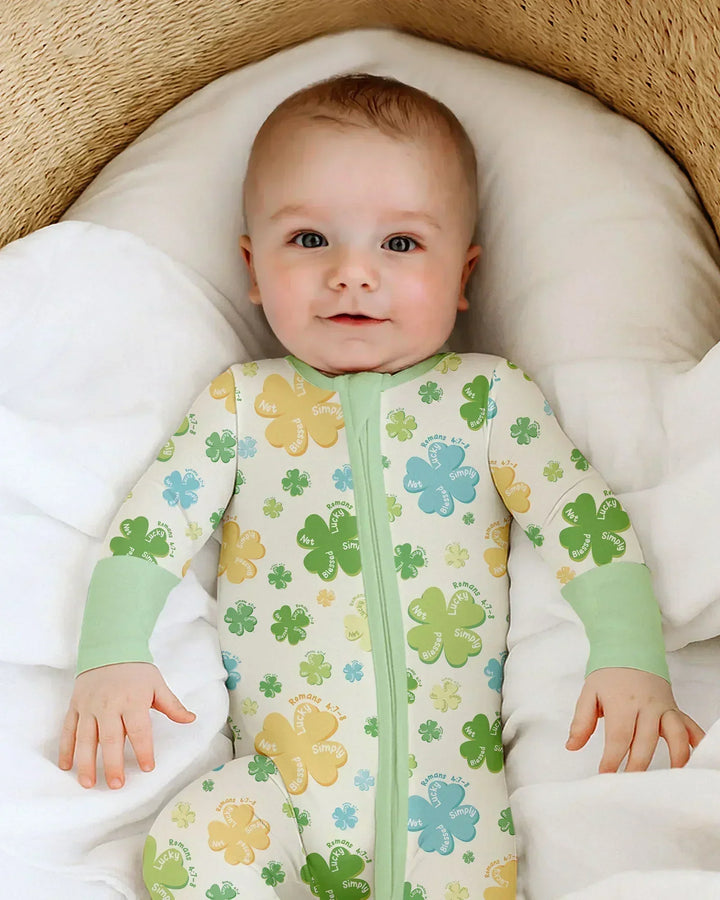 Shamrocks Print St. Patrick's Day Bamboo Convertible Zippy