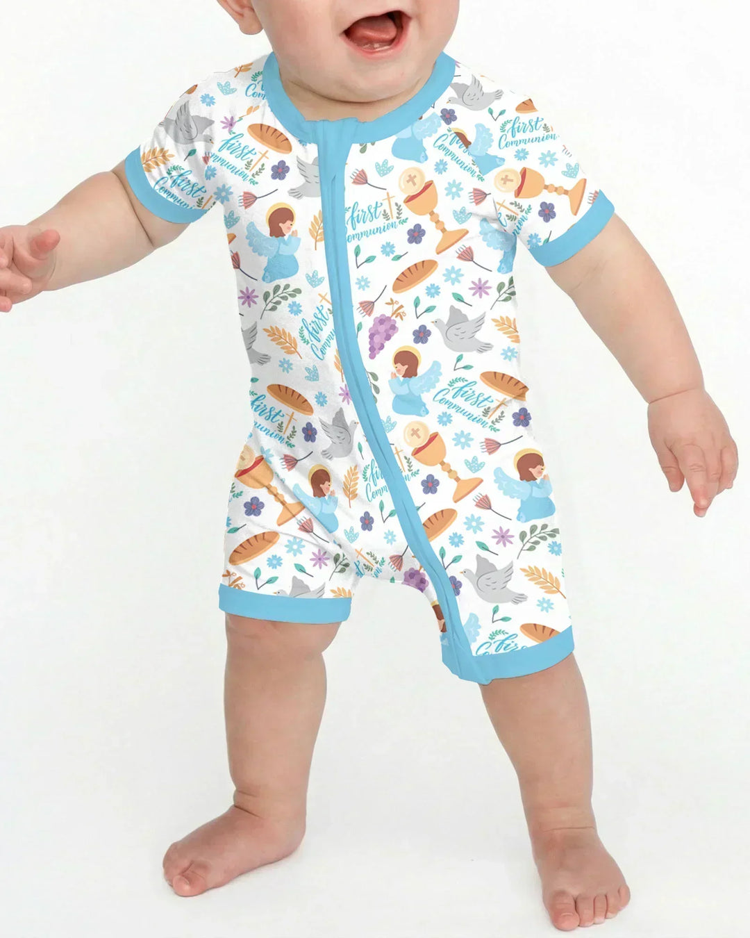 First Communion Bamboo Shorty Zippy
