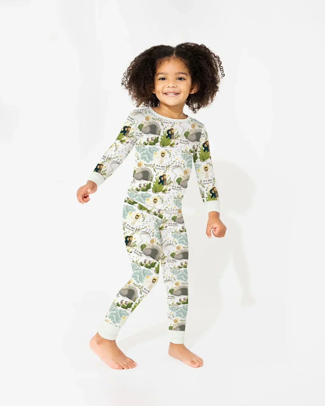 He Is Risen Bamboo Two Piece Long Sleeve Pajama Set