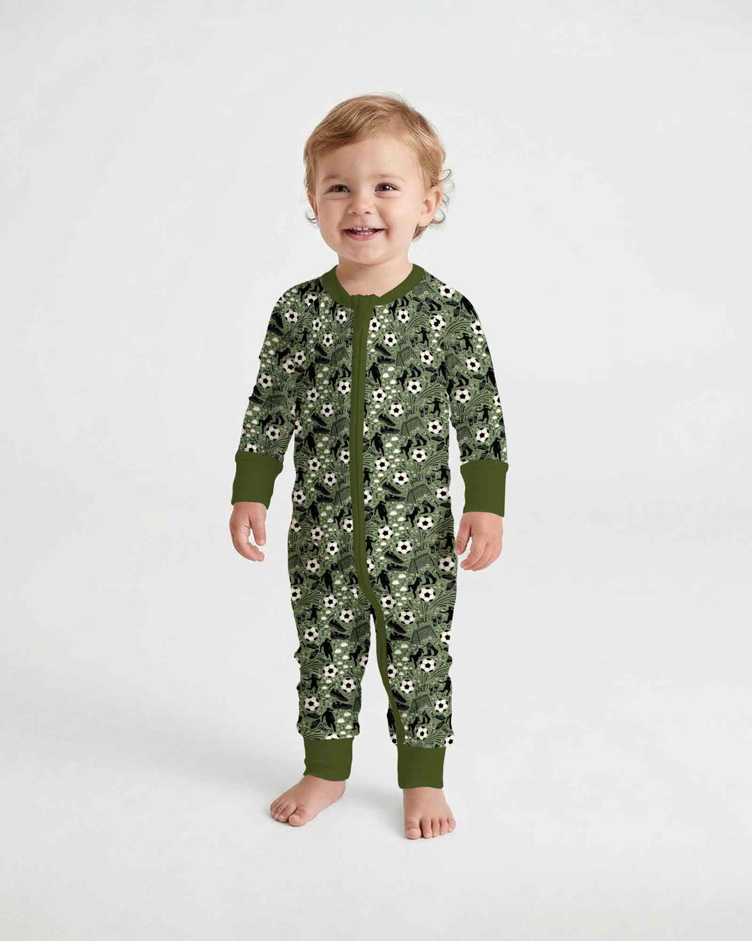 Sage Green Soccer Dreams Bamboo Convertible Zippy