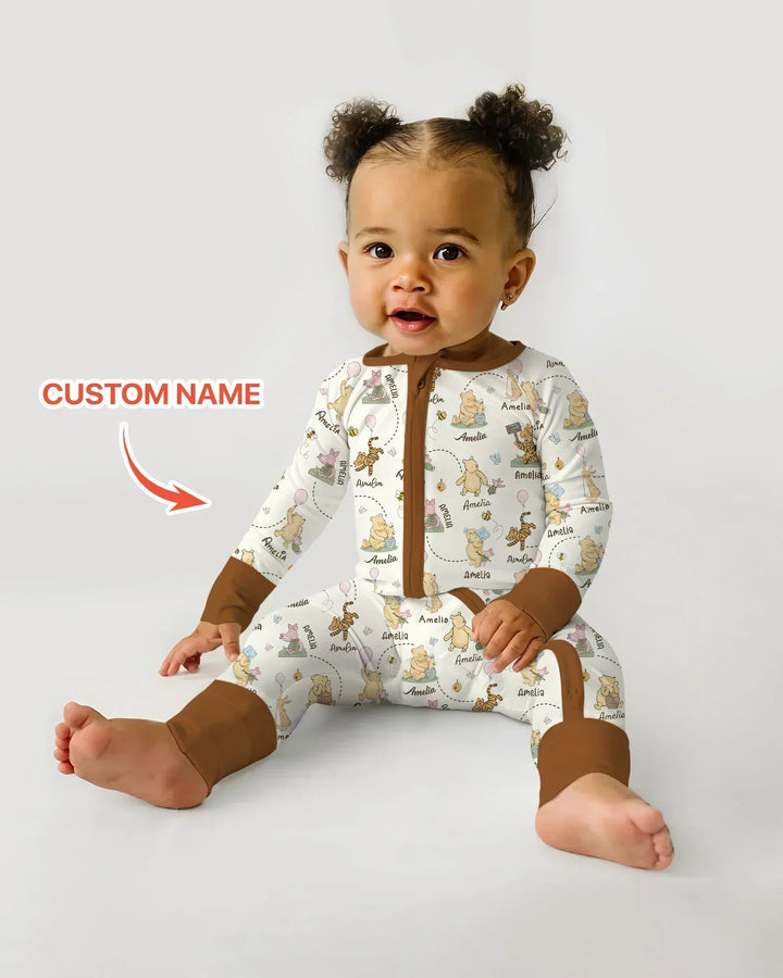 Once Upon A Bear Custom Name Bamboo Convertible Zippy