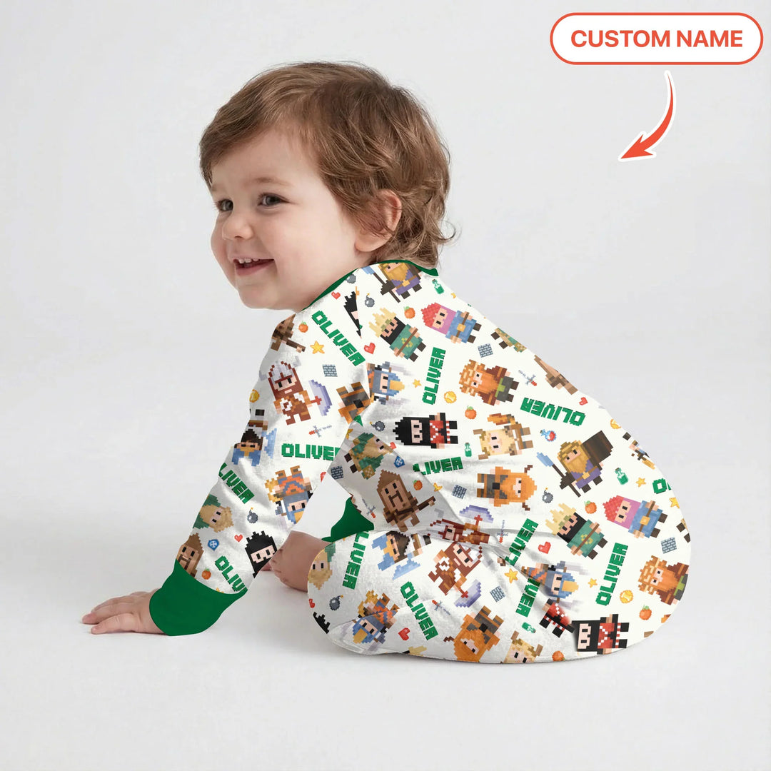 Blocky Buddy Squad Custom Name Bamboo Convertible Zippy