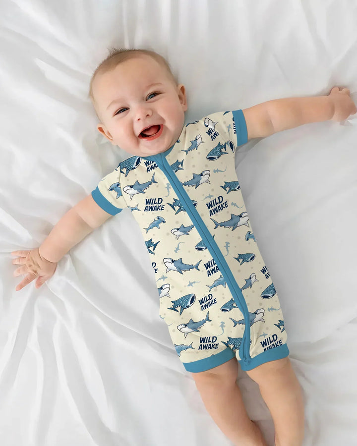Wide Awake Matching Daddy & Me Bamboo Shorty Zippy
