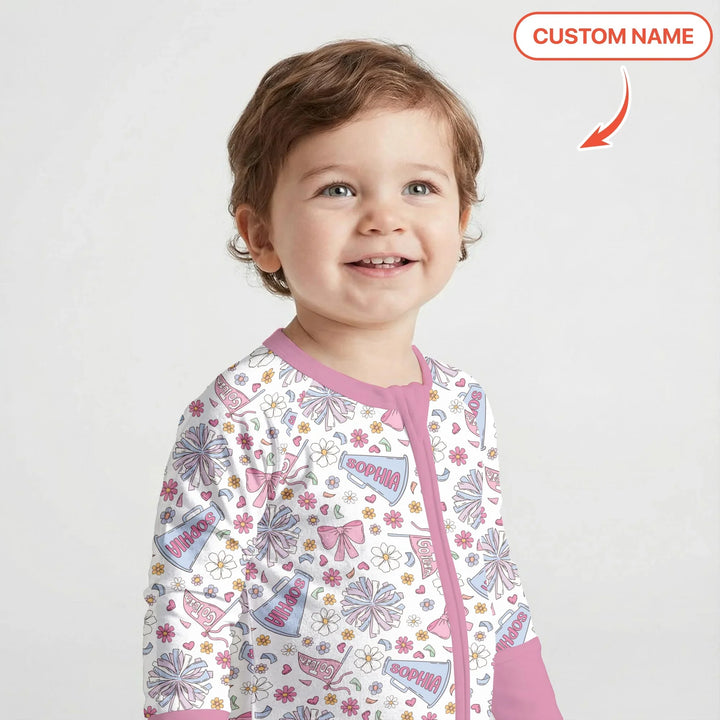 Custom Name Pastel Cheerleader Bamboo Convertible Zippy