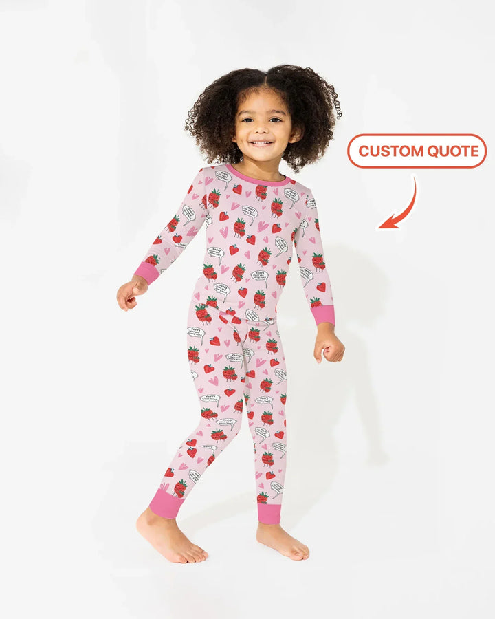 I love you berry much Bamboo Two Piece Long Sleeve Pajama Set