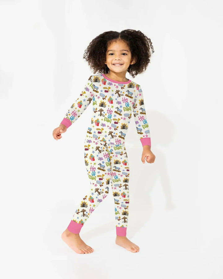 Bible Story Easter Family Matching Bamboo Two Piece Long Sleeve Pajama Set
