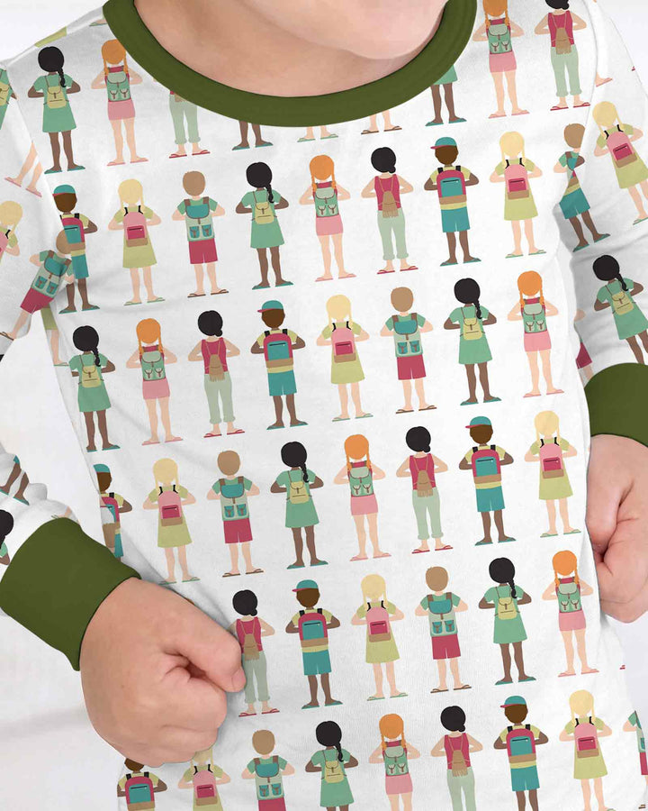 Little Friends Everywhere Bamboo Two Piece Long Sleeve Pajama Set