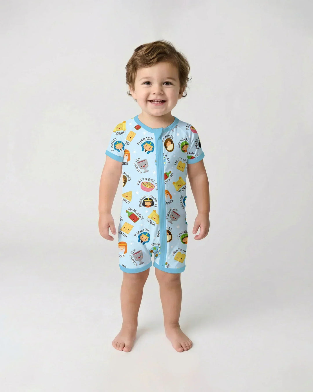 Cute Passover Characters Bamboo Shorty Zippy