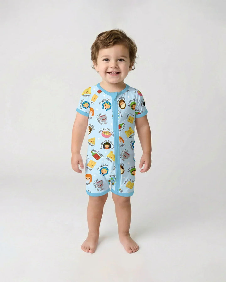 Cute Passover Characters Bamboo Shorty Zippy