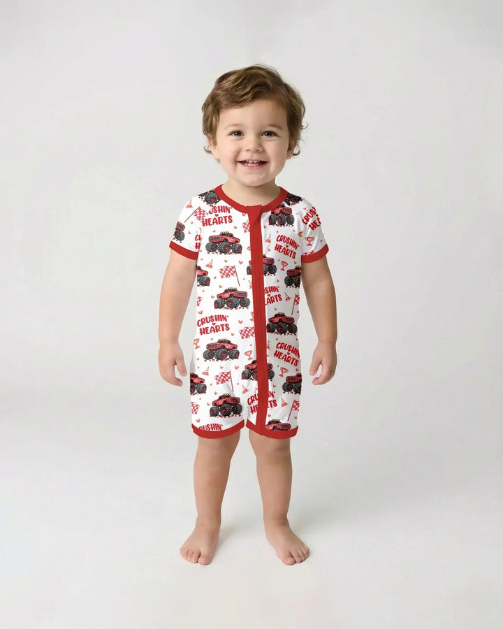 Crushin Hearts Bamboo Shorty Zippy